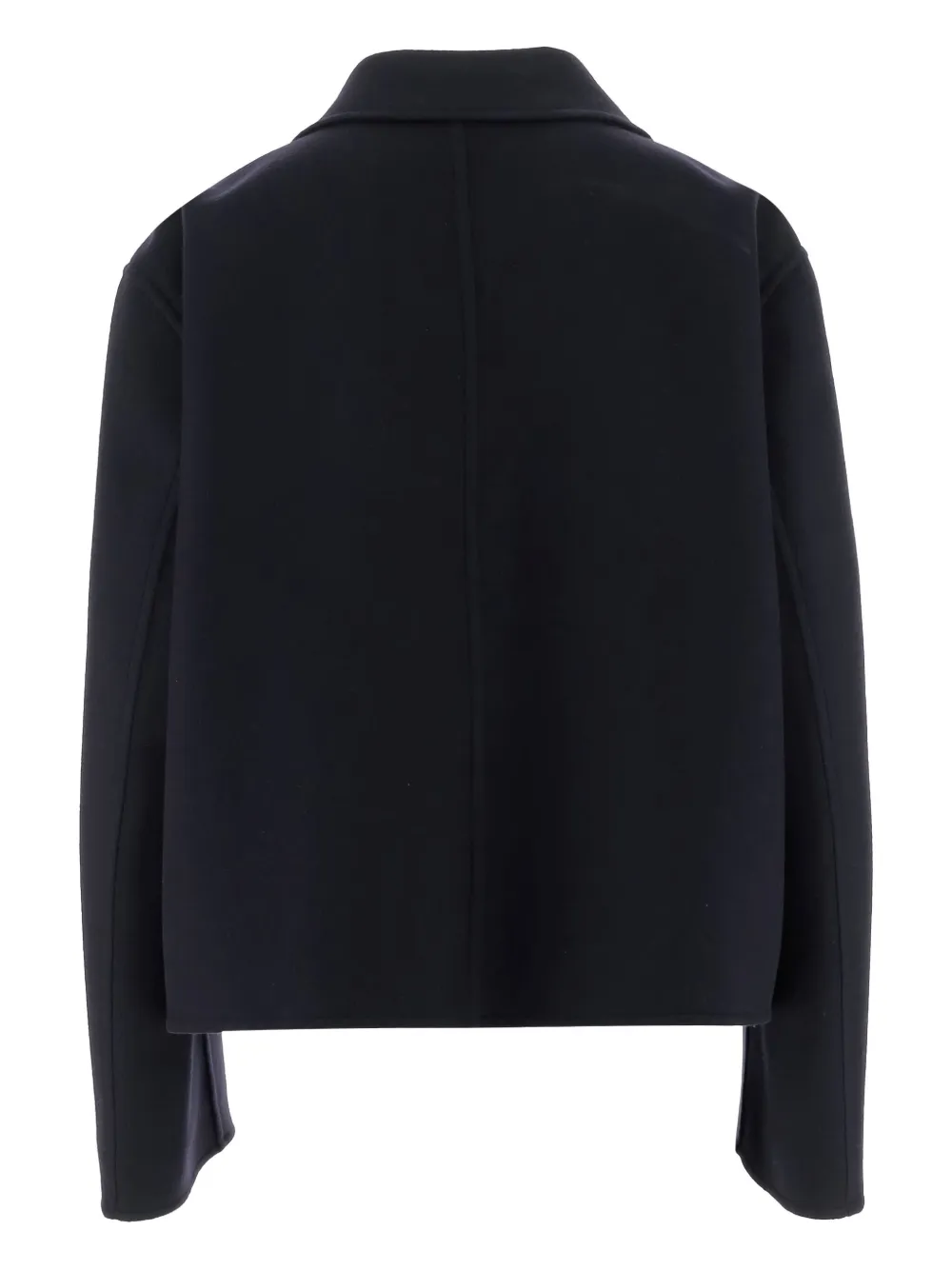 Jil Sander button-fastening wool coat Blauw