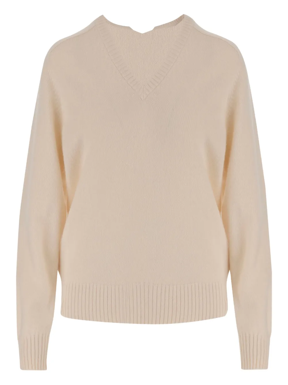 Carven v-neck cashmere sweater Beige