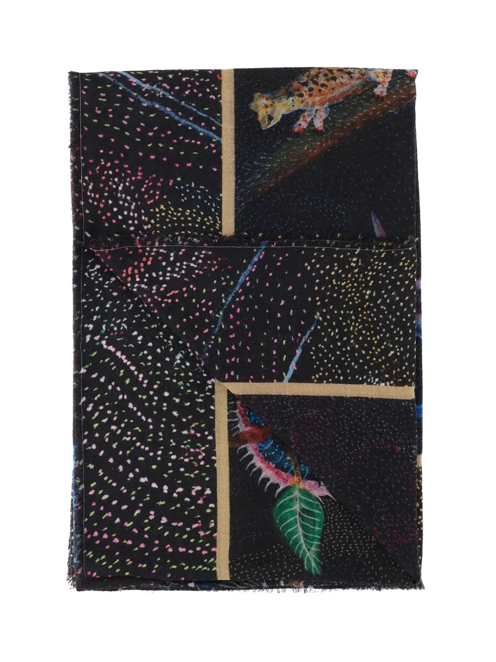 Faliero Sarti animal-print scarf Zwart