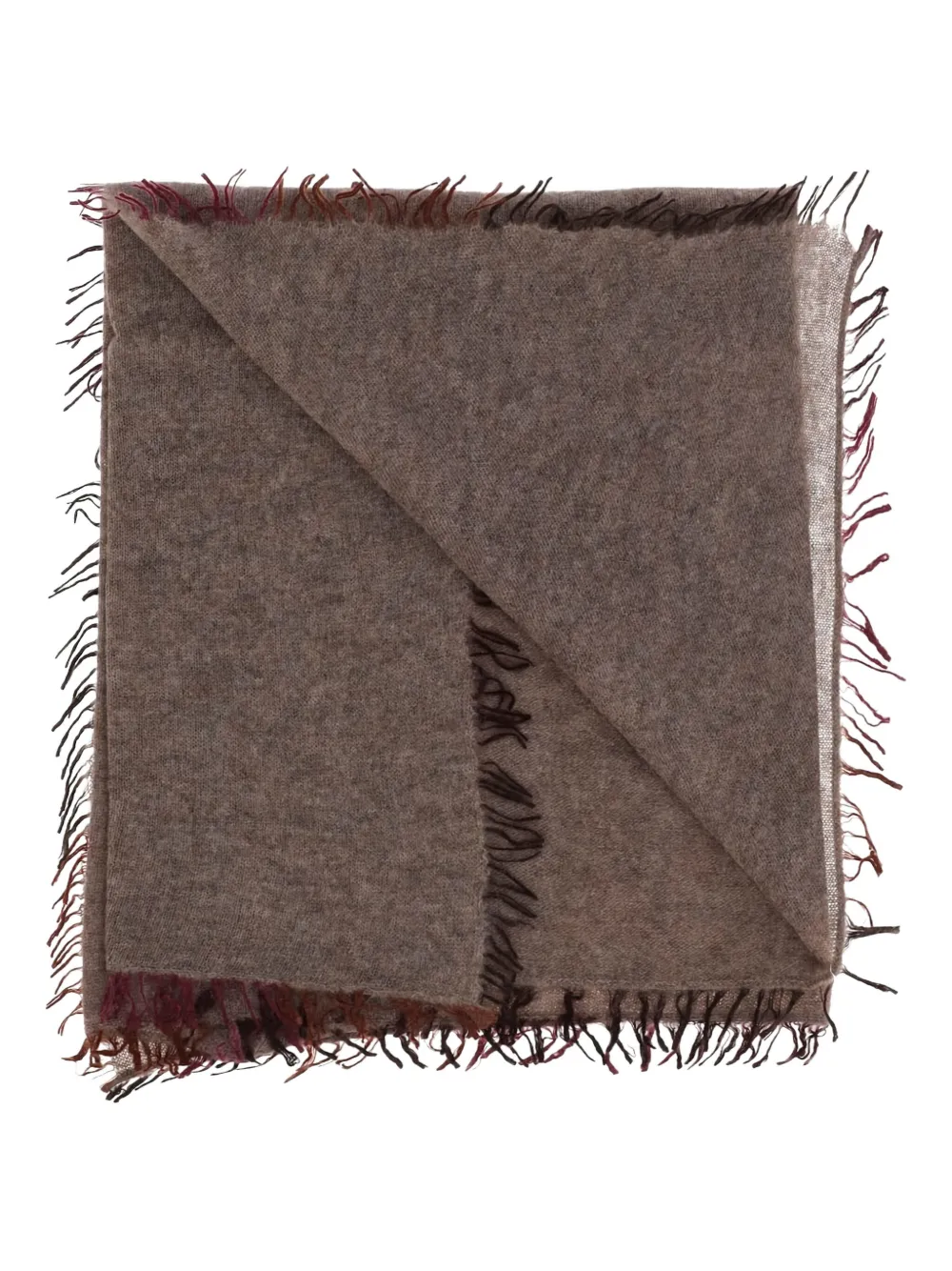 Faliero Sarti frayed-edge scarf Bruin