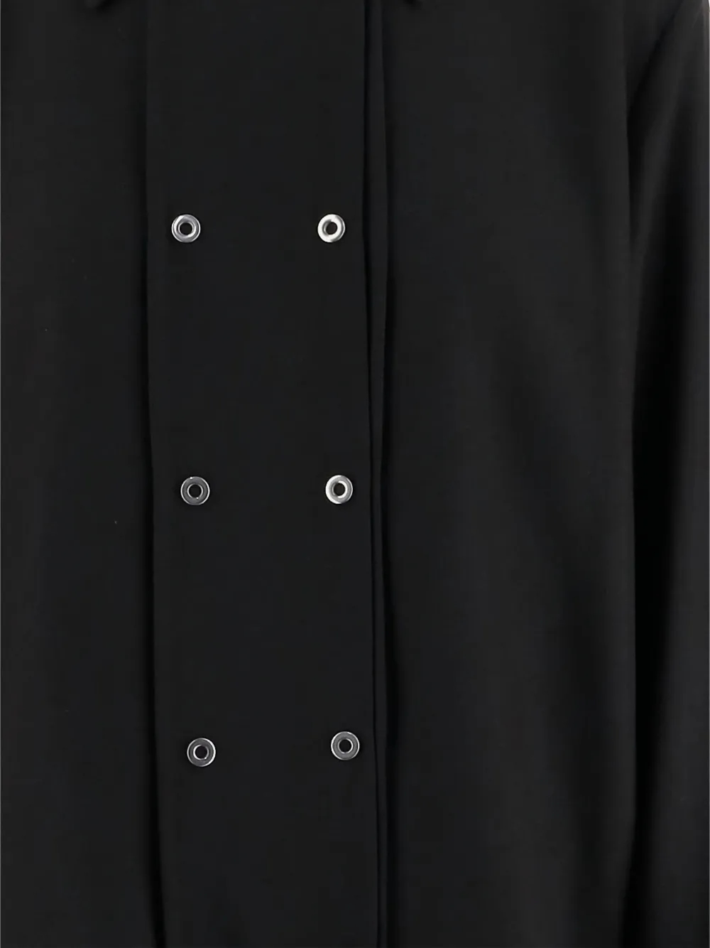 Jil Sander double-breasted virgin-wool coat Zwart