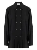 Jil Sander double-breasted virgin-wool coat - Black