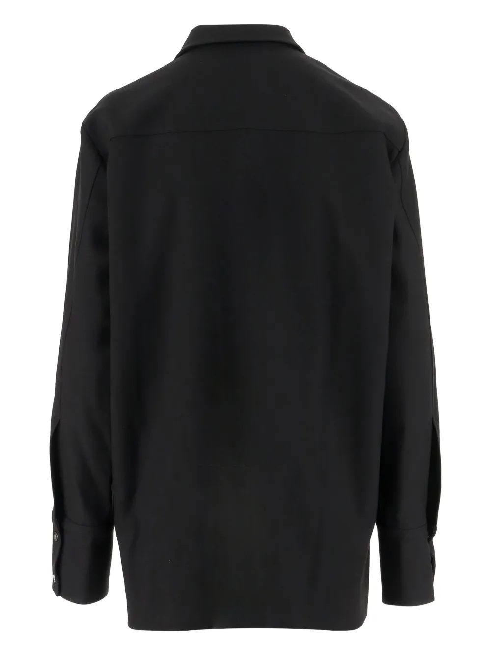 Jil Sander double-breasted virgin-wool coat Zwart