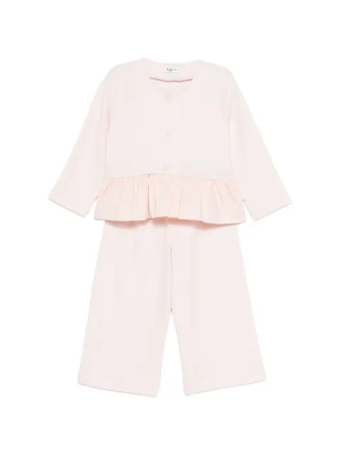 Il Gufo ruffled babygrow set