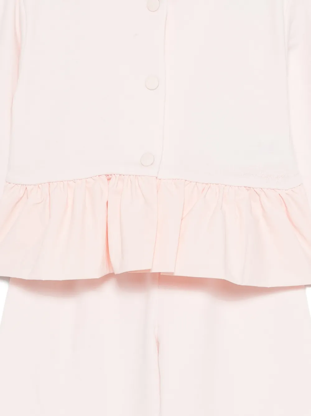 Il Gufo Romper set met ruches Roze