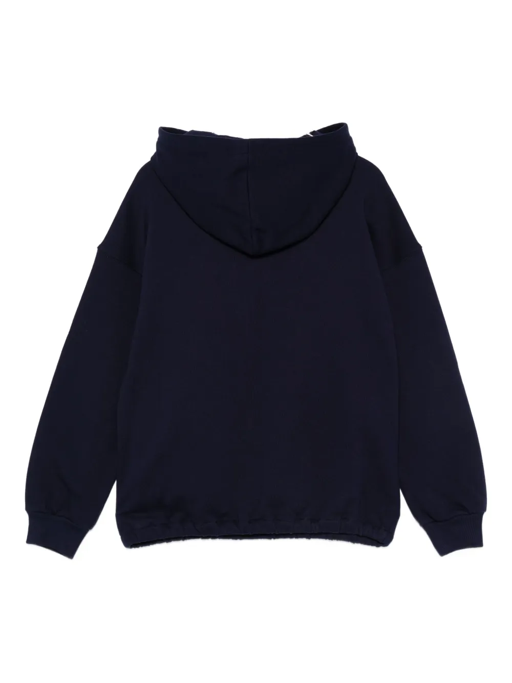 Gucci Kids Hoodie met halve rits en gestreept vlak Blauw
