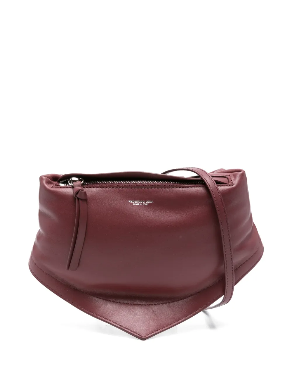 FEDERICO CINA folded leather clutch bag | Red | Image 1