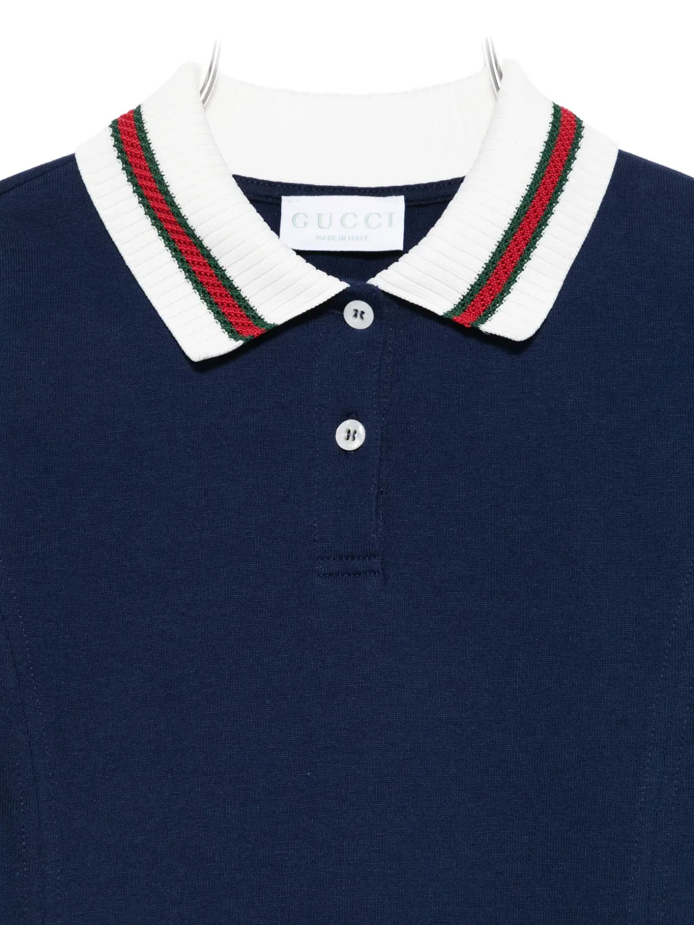 Gucci Kids Geplooide polojurk Blauw