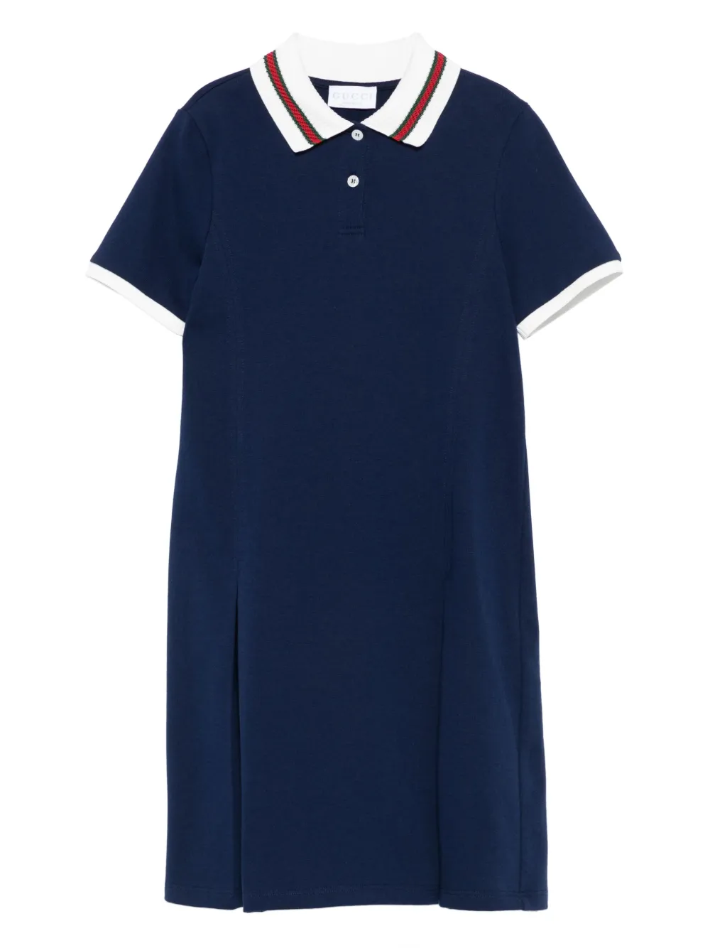 Gucci Kids Geplooide polojurk Blauw
