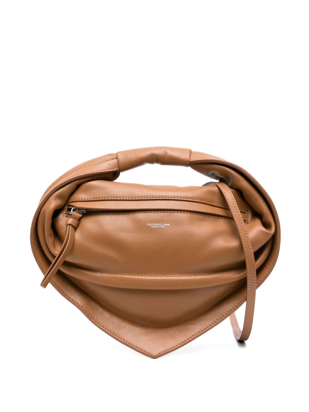 FEDERICO CINA twisted-handle calf-leather tote bag | Brown | Image 1