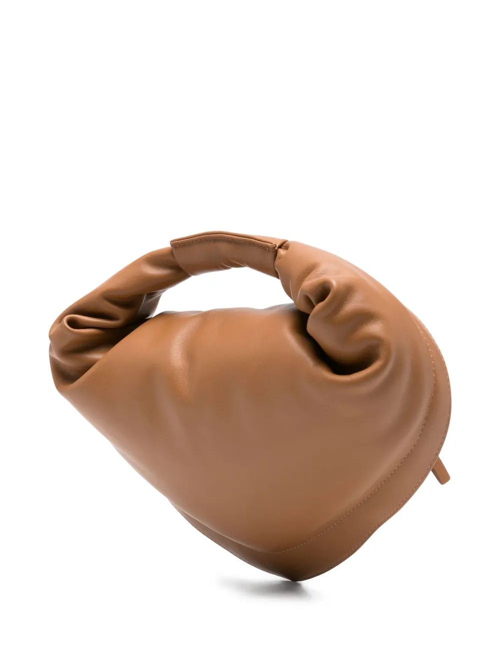 FEDERICO CINA Kalfsleren shopper met gedraaid handvat - Bruin