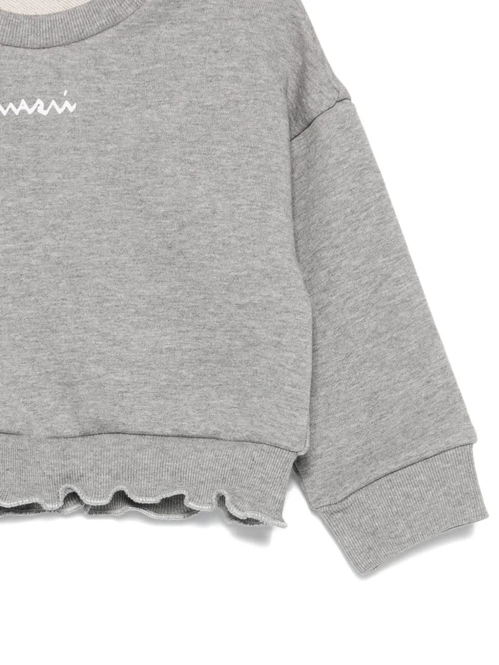 Marni Kids Sweater met logoprint Grijs