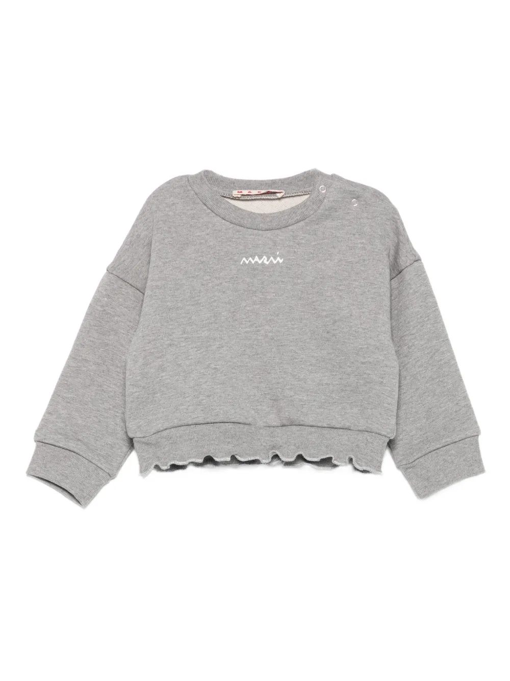 Marni Kids Sweater met logoprint Grijs