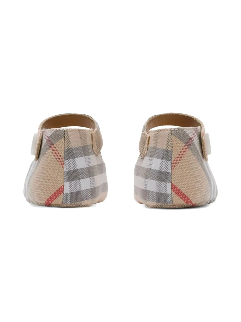 Burberry Kids Geruite ballerina's - Beige
