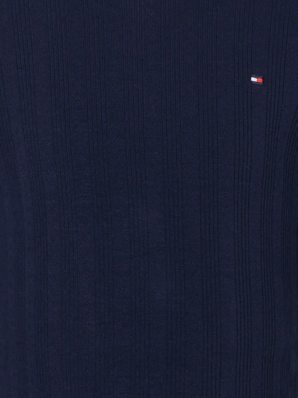 Tommy Hilfiger Junior ribbed long-sleeve T-shirt Blauw