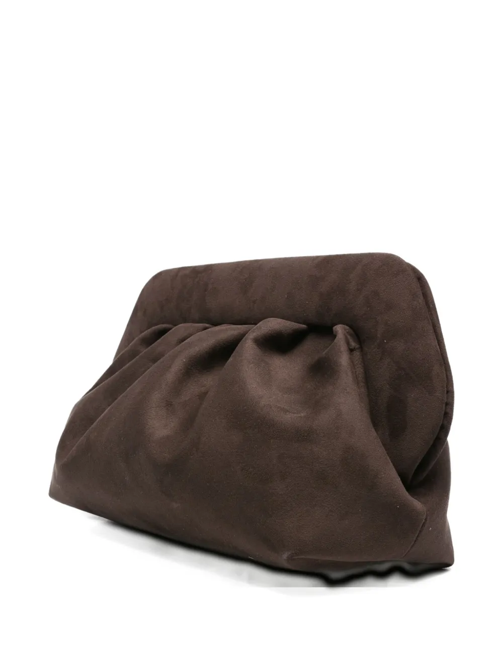 Themoirè Clutch met plooien - Bruin