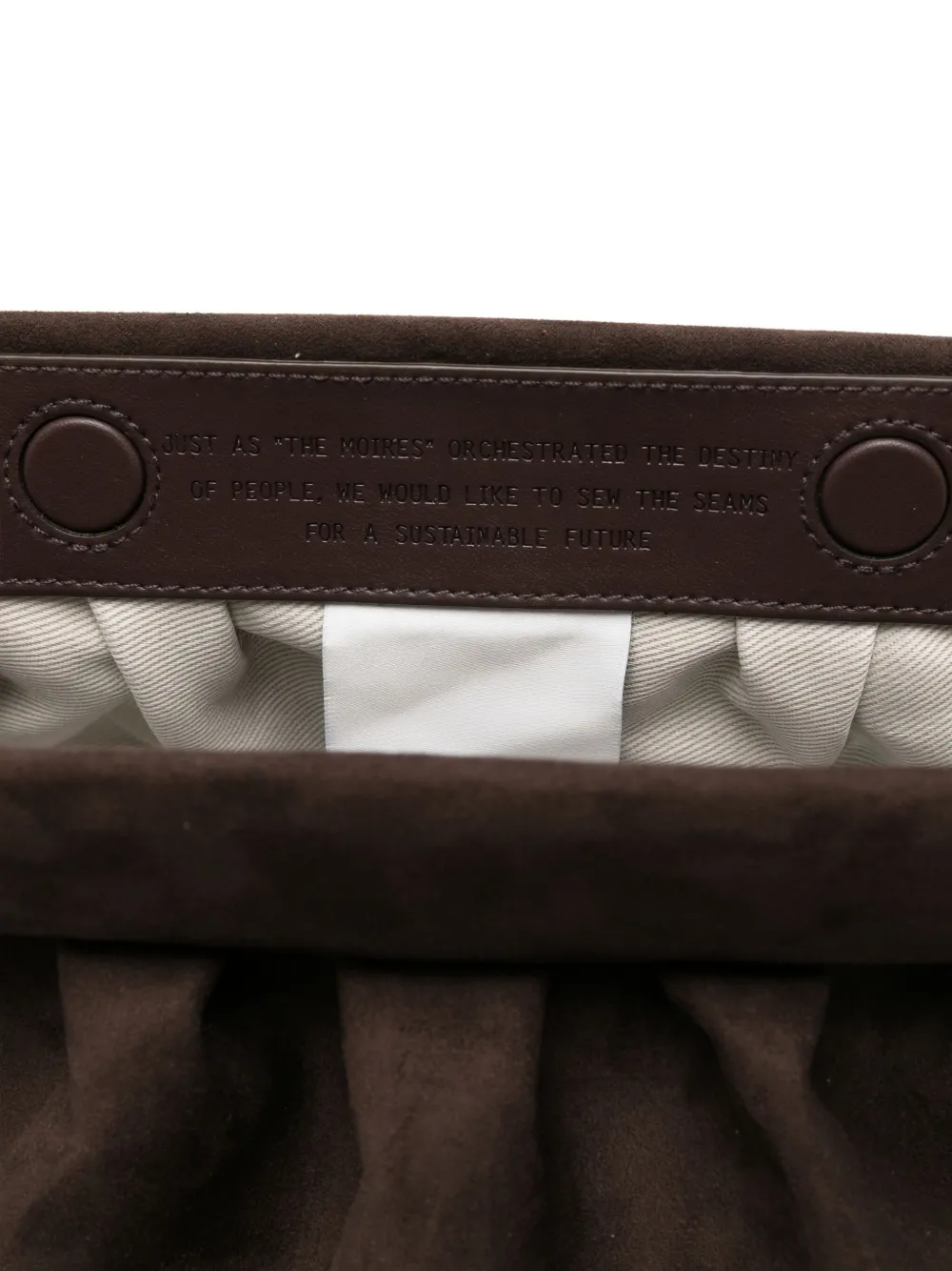 Themoirè Clutch met plooien Bruin