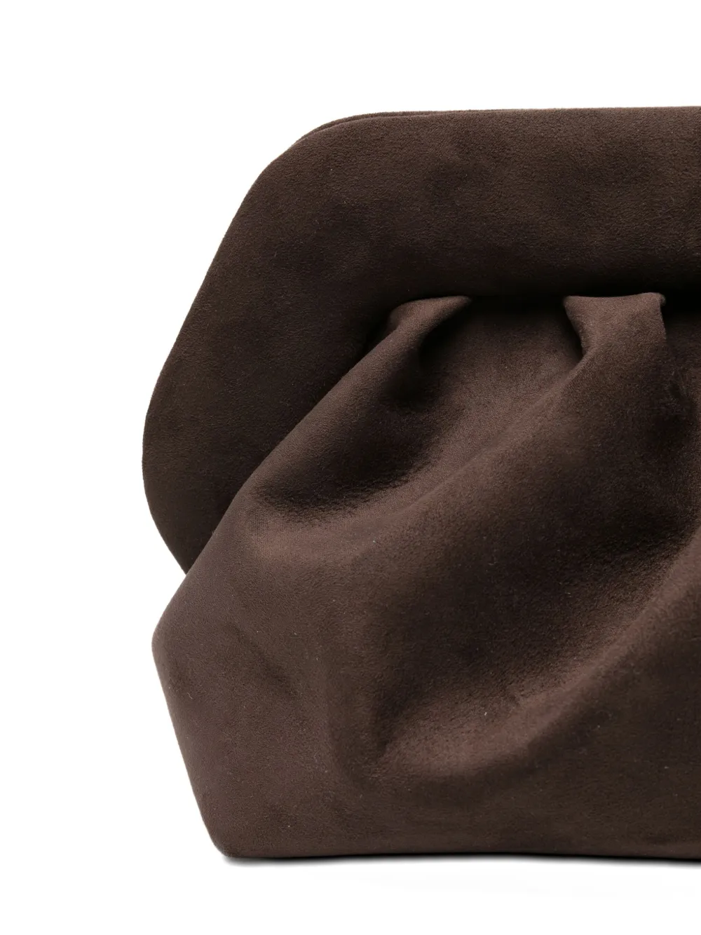 Themoirè Clutch met plooien Bruin