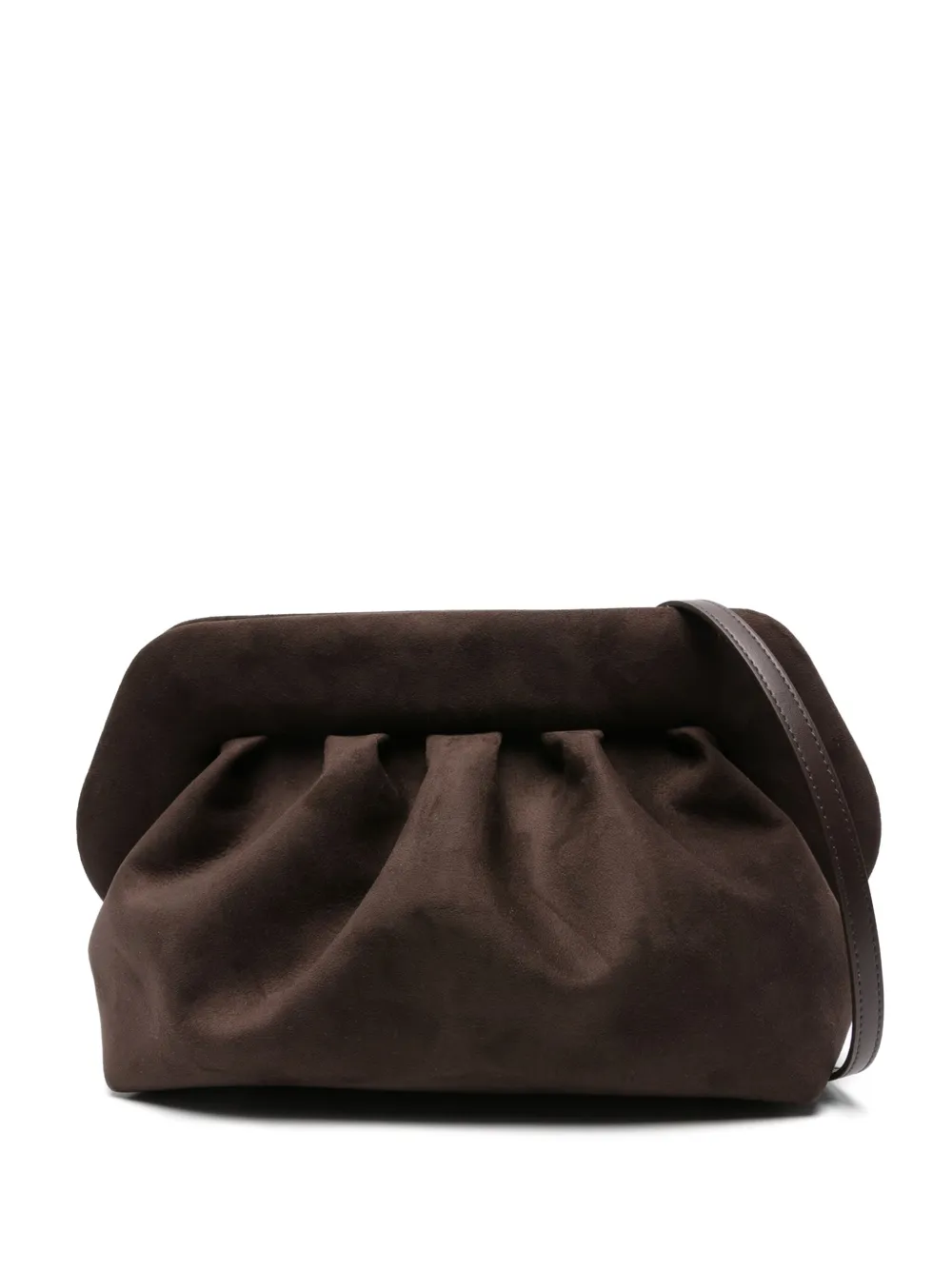 Themoirè pleated clutch bag | Brown | Image 1