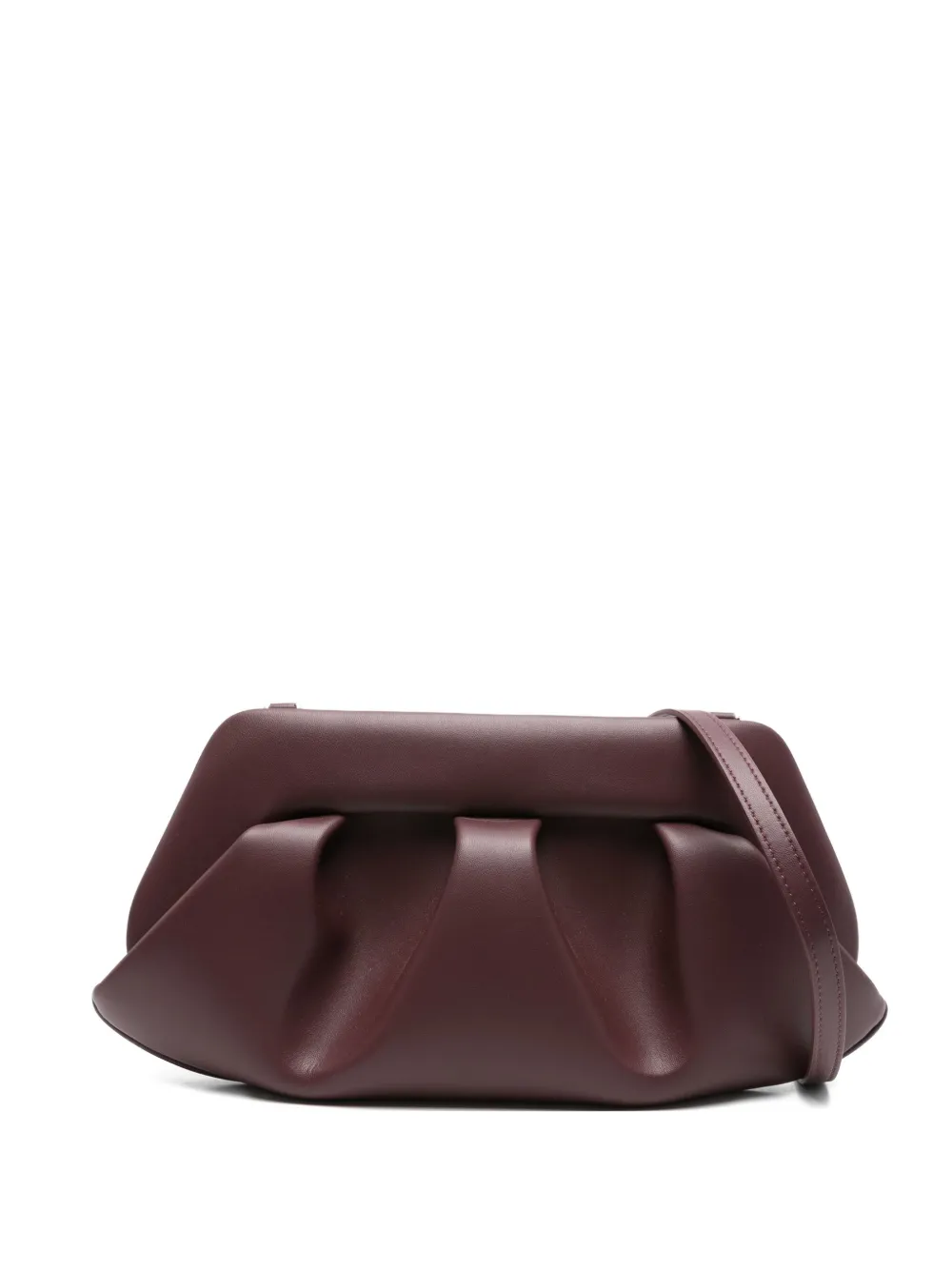 Themoirè Pleated Clutch Bag In Purple