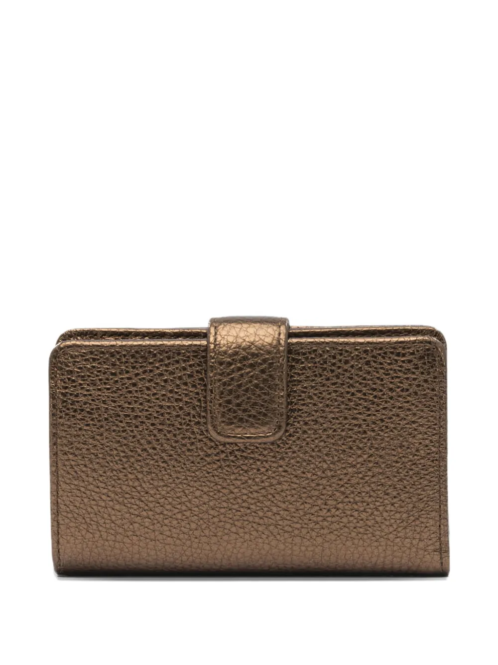 GIANNI CHIARINI metallic-leather wallet - Bruin