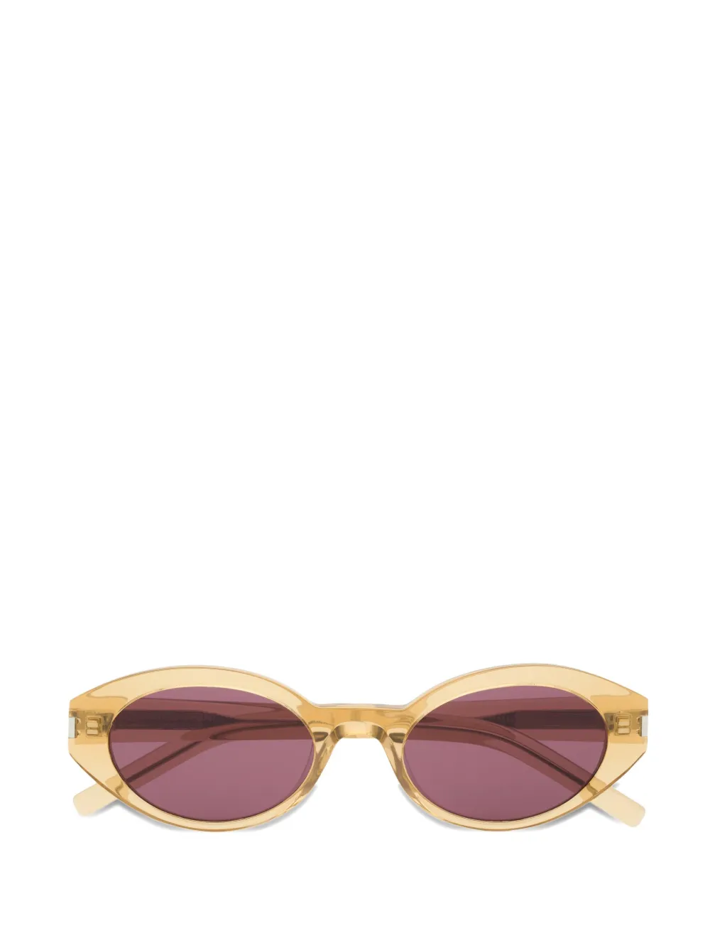 Saint Laurent oval-frame sunglasses Beige