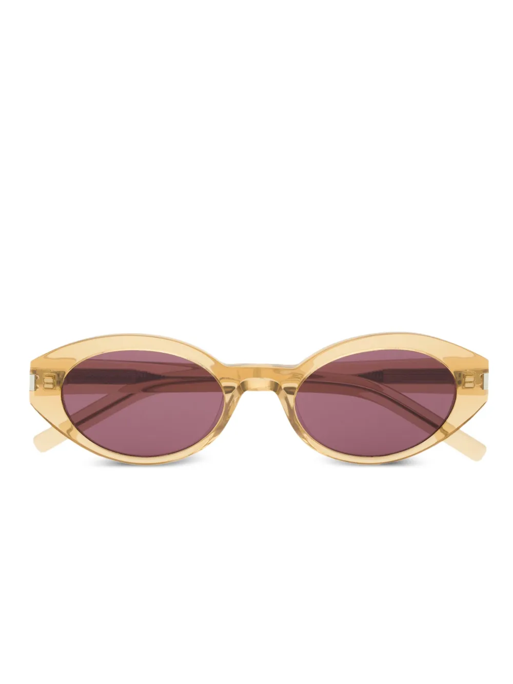Saint Laurent oval-frame sunglasses Beige