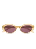 Saint Laurent oval-frame sunglasses - Neutrals