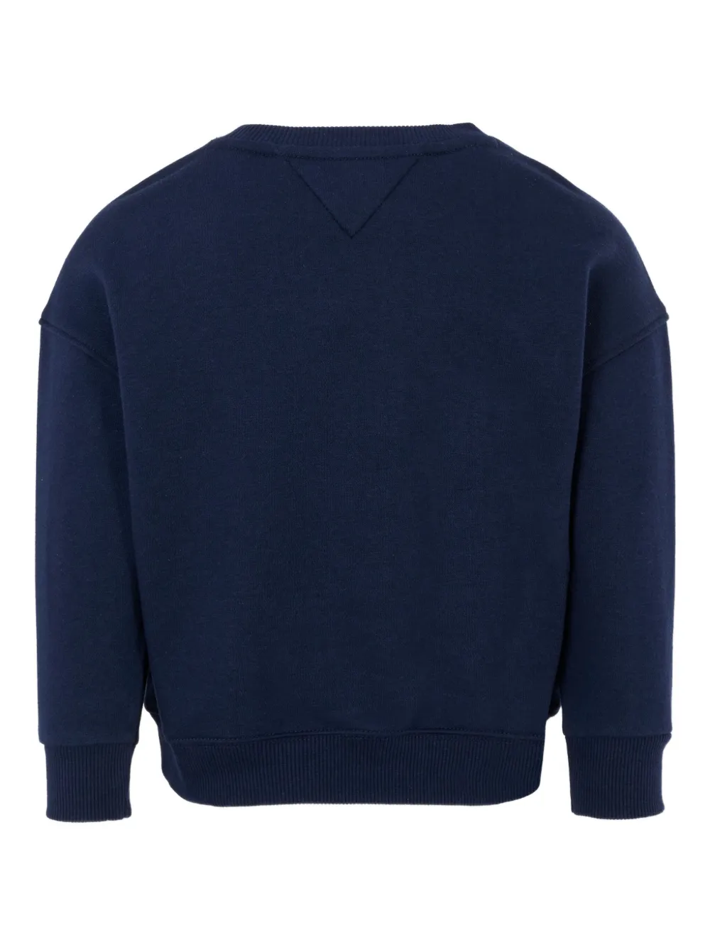 Tommy Hilfiger Junior logo-embroidered cotton sweatshirt Blauw