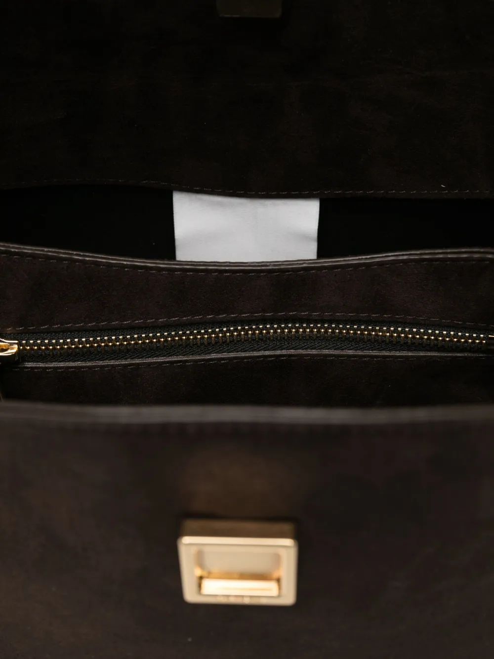 Themoirè Clasp-fastening Tote Bag In Brown