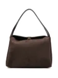 Themoirè clasp-fastening tote bag - Brown