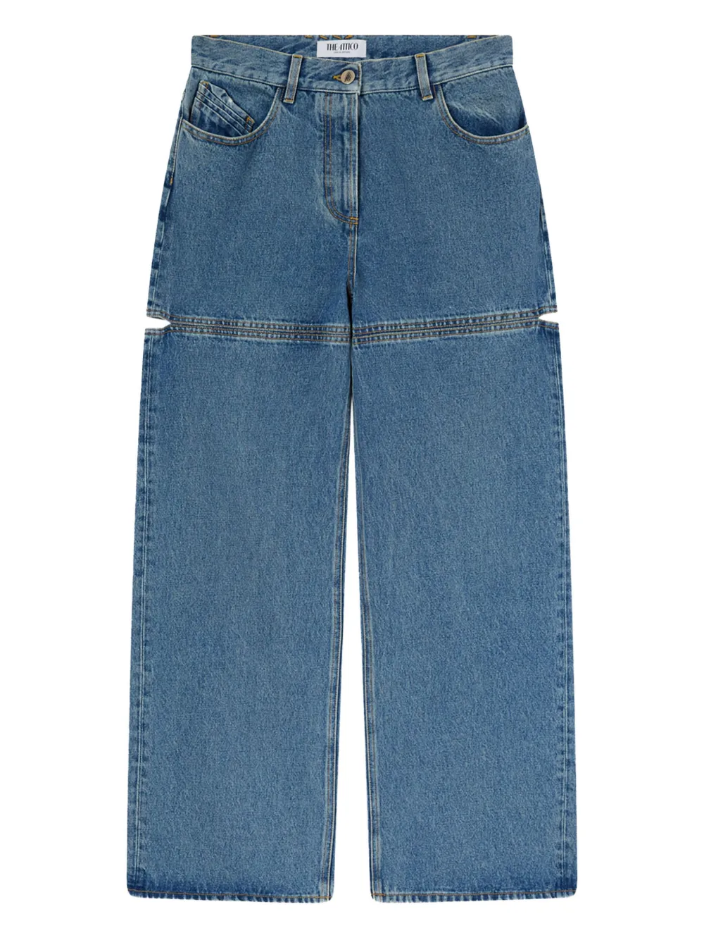 The Attico cut-out jeans - ブルー The Attico cut-out jeans - ブルー