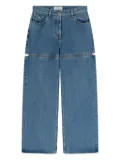 The Attico cut-out jeans - Blue