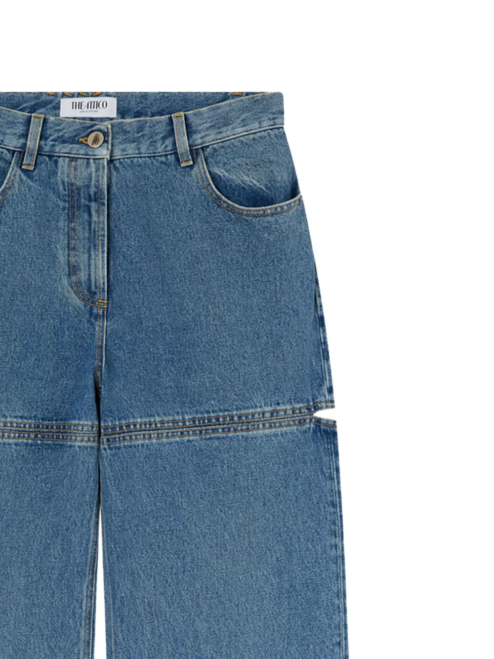 The Attico cut-out jeans Blauw