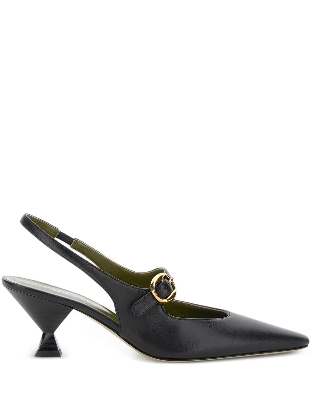 Maria Luca Slingback Pointed-toe Pumps In Black