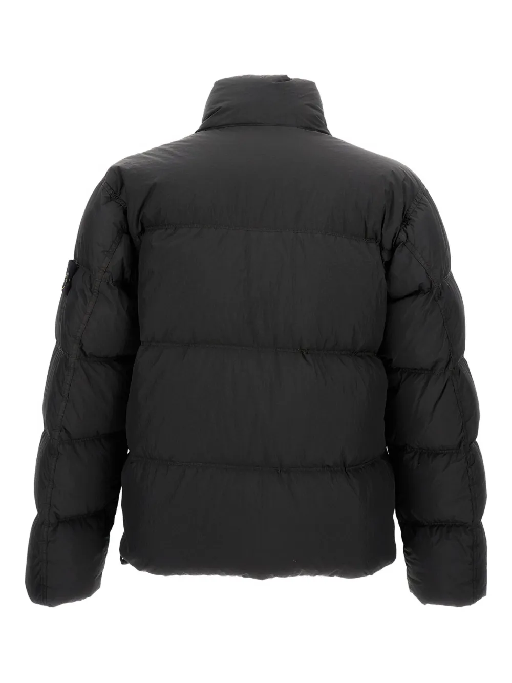 Stone Island Gewatteerde jas met hoge hals - Zwart