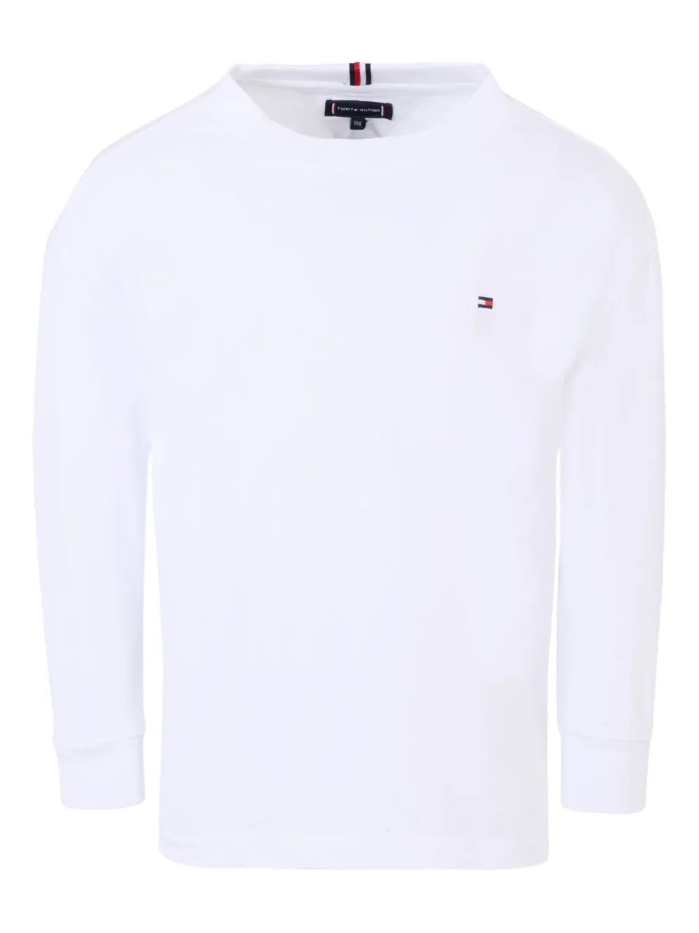 Tommy Hilfiger Junior long-sleeve logo T-shirt Wit