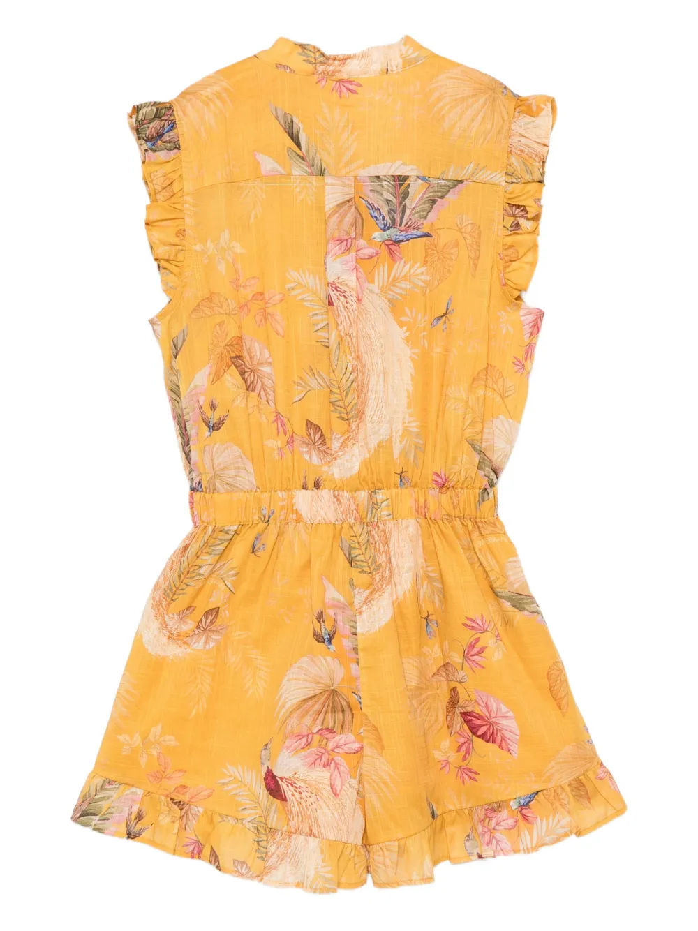 ZIMMERMANN Kids Jumpsuit met bloemenprint en ruches Geel