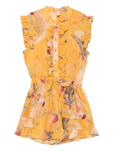 ZIMMERMANN Kids jumpsuit con estampado floral y volantes