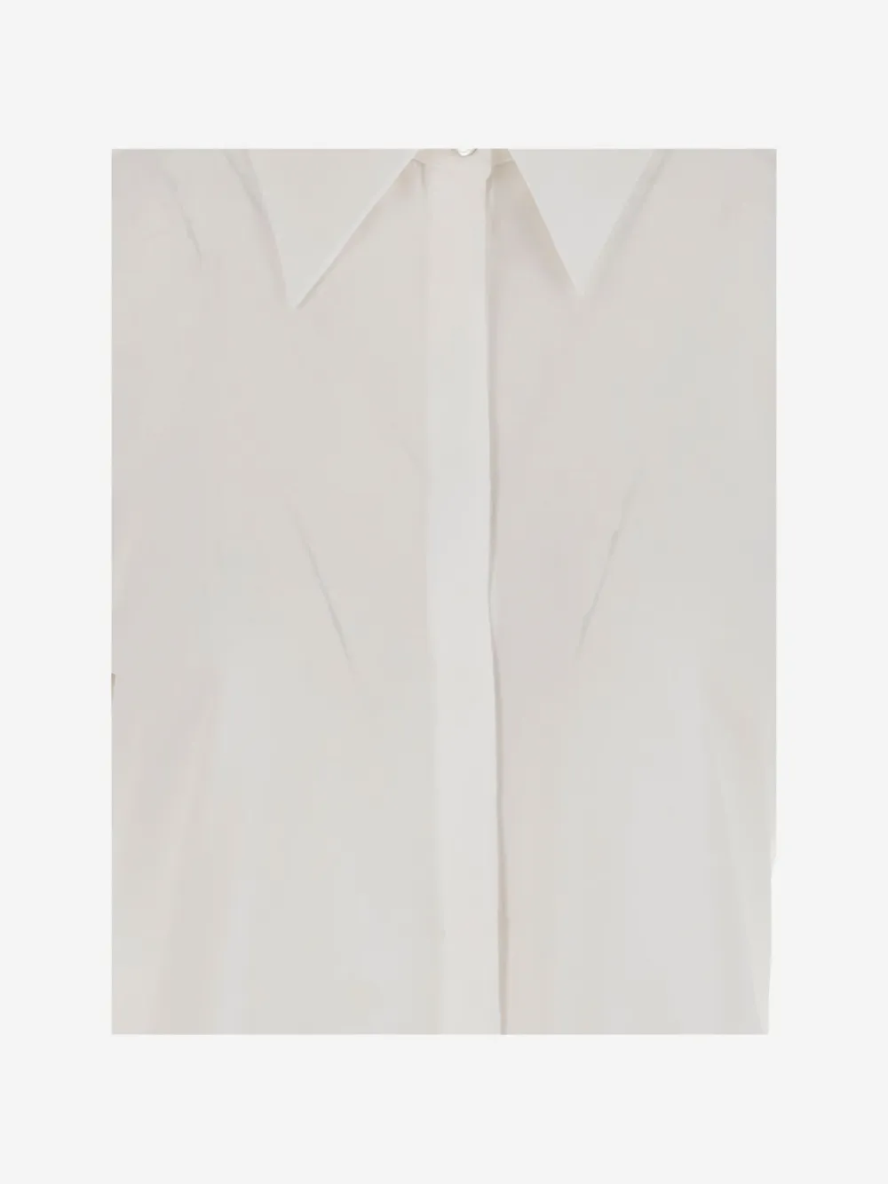 Fit F.it Stretch Silk Shirt With Pointed Collar In White
