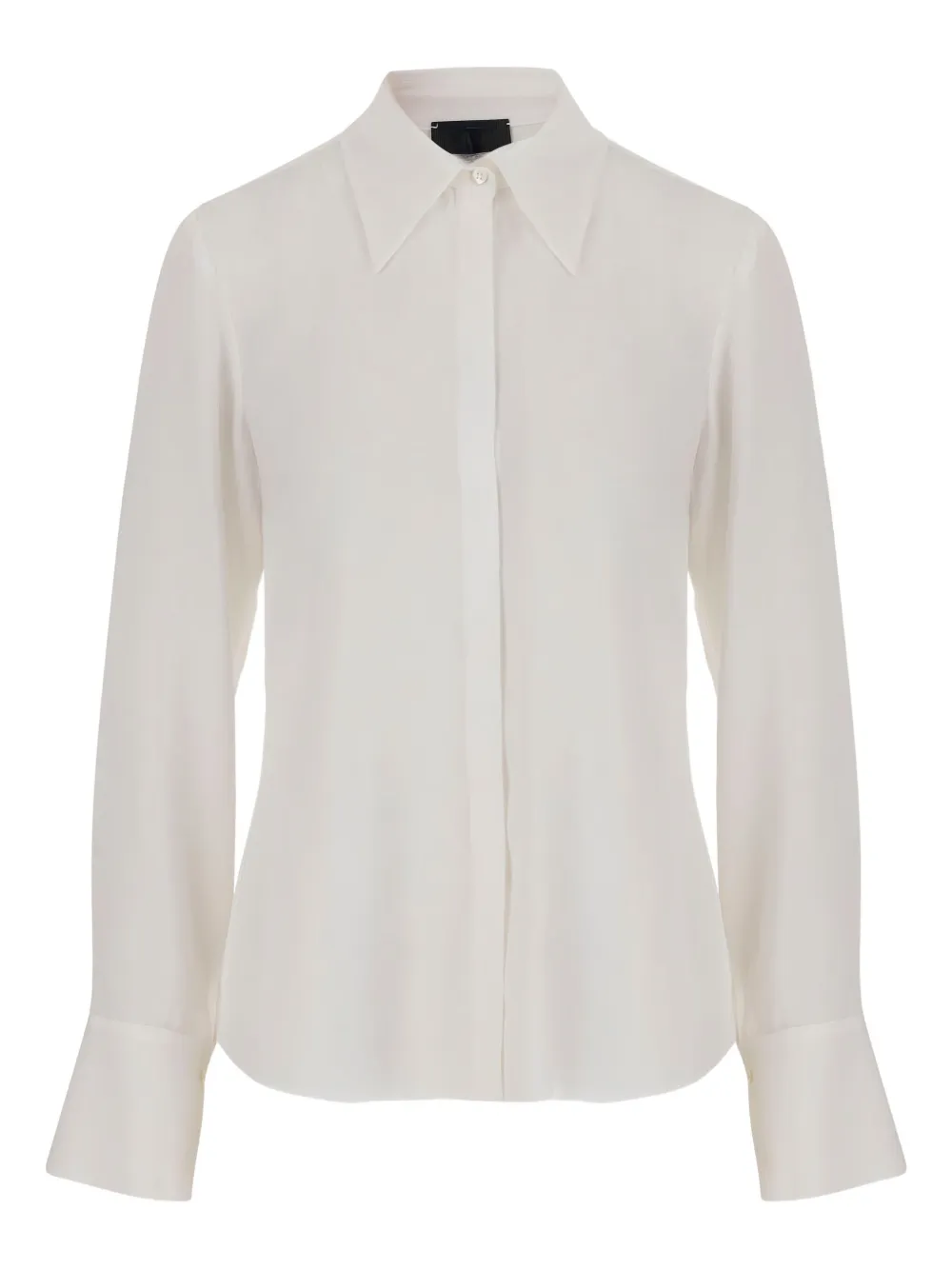 pointed-collar buttoned-cuff shirt