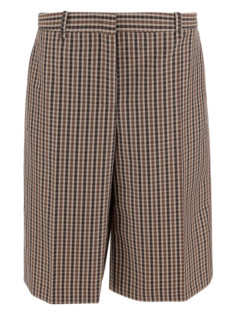 Jil Sander Plaid Wool Shorts