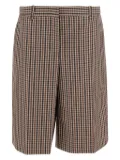 Jil Sander plaid wool shorts - Brown