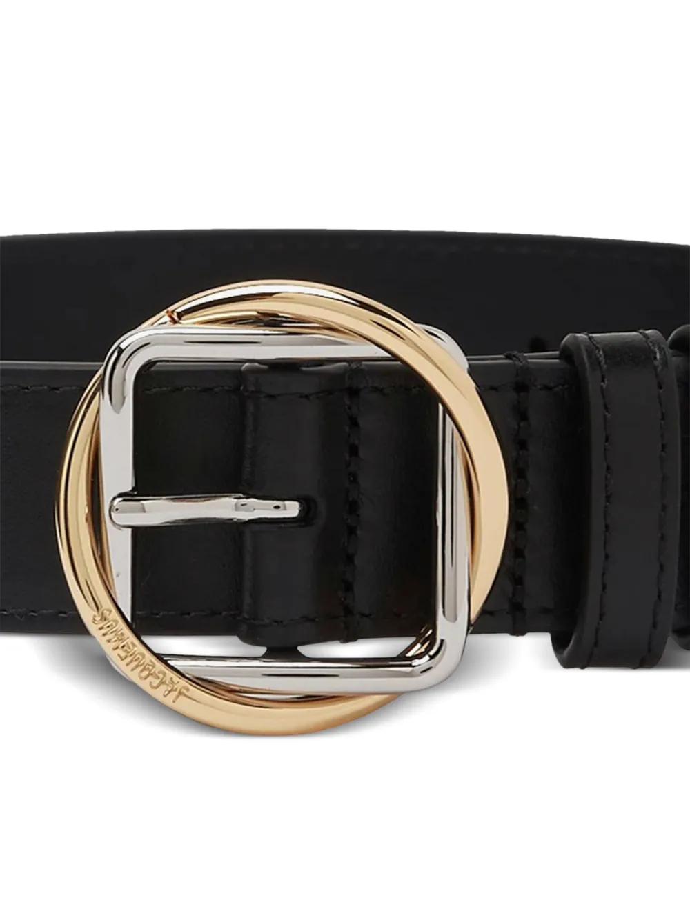 Jacquemus The Salon leren riem met ronde gesp Zwart