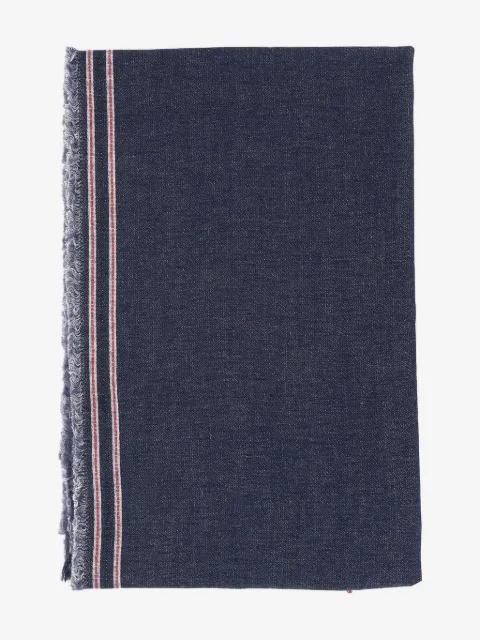 Faliero Sarti stripe-detail frayed-edge scarf