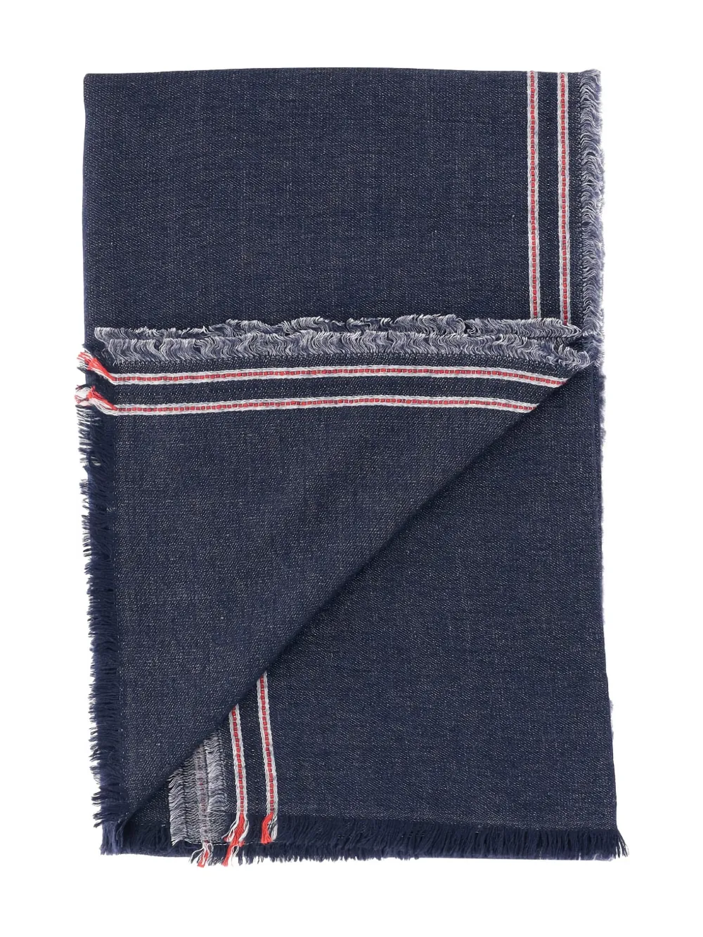 Faliero Sarti Sjaal met franje Blauw