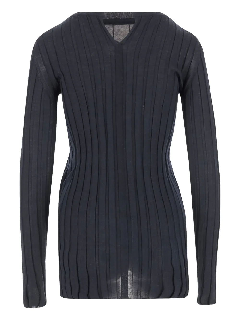 Carven ribbed crew-neck sweater Zwart