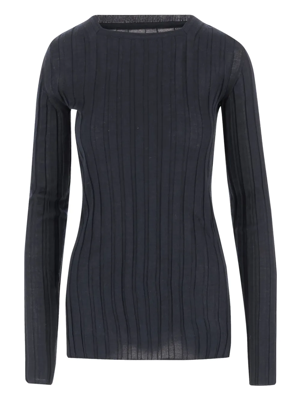 Carven ribbed crew-neck sweater Zwart
