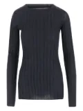 Carven ribbed crew-neck sweater - Blue