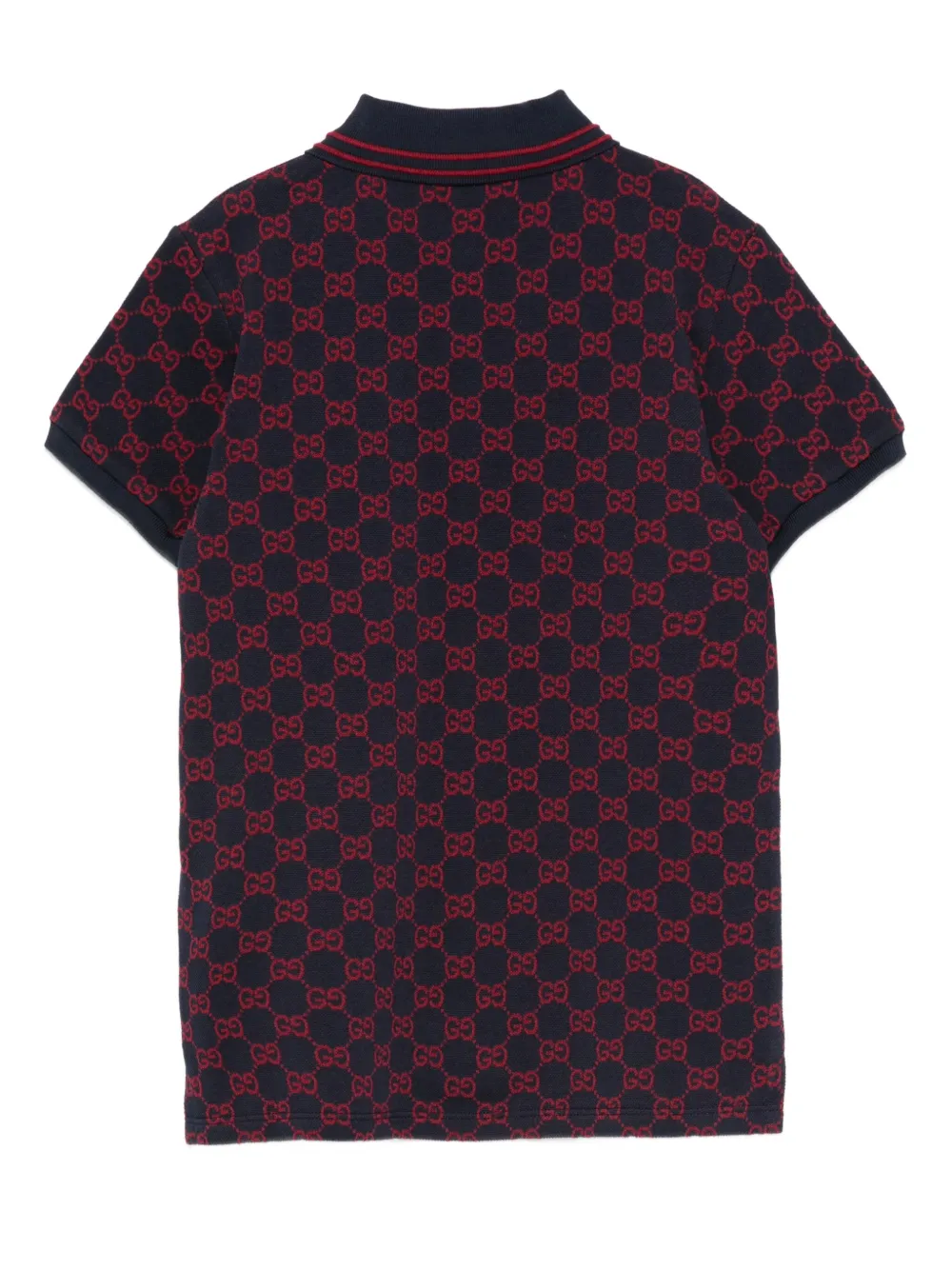 Gucci Kids Poloshirt met GG-patroon Blauw